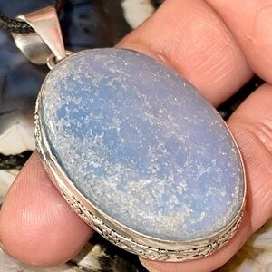 Anhydrite Angelite Pendant 2 1/4”